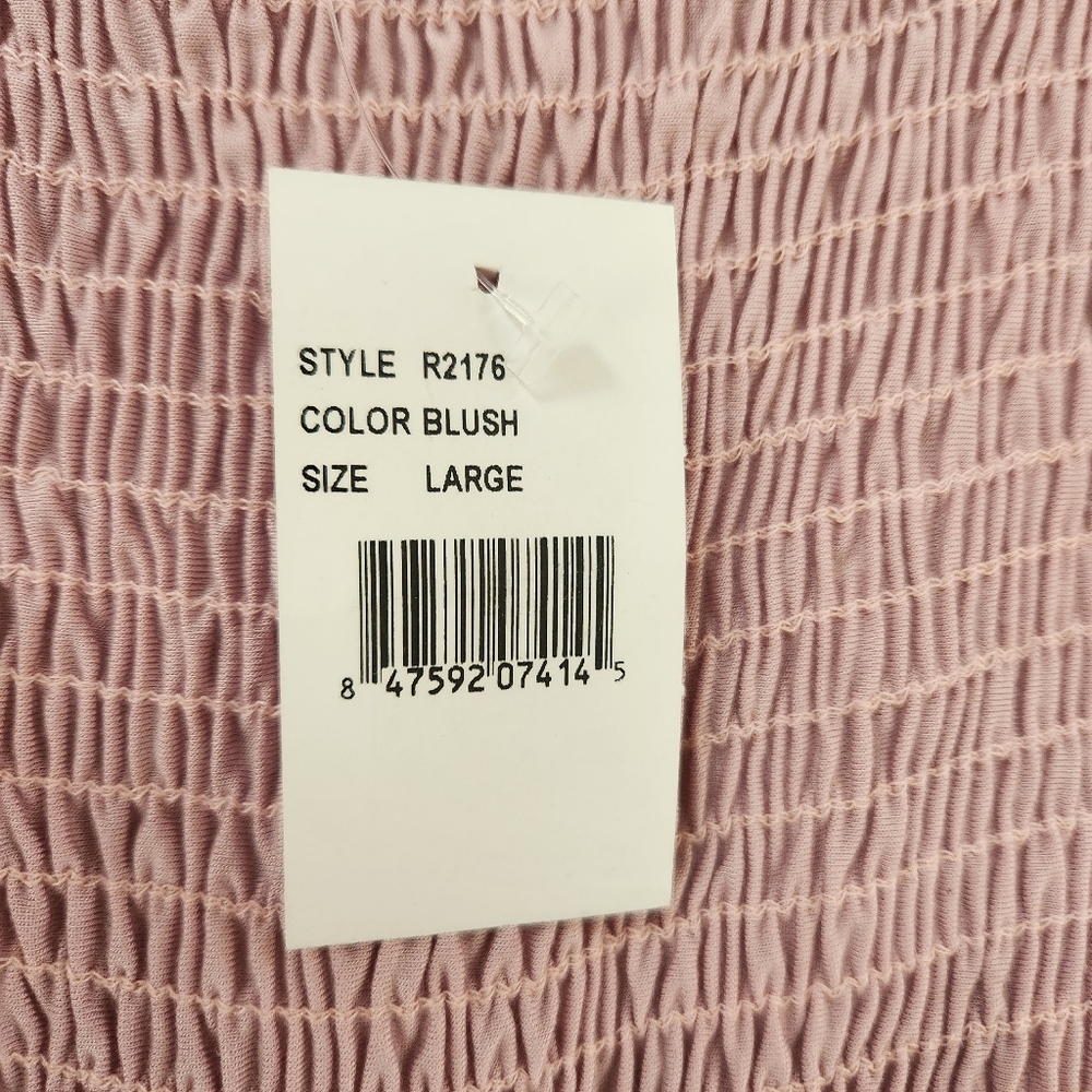 West Kei Smocked Bust Sleeveless Junpsuit In Blush Pink Women's Size Large - Picture 5 of 8